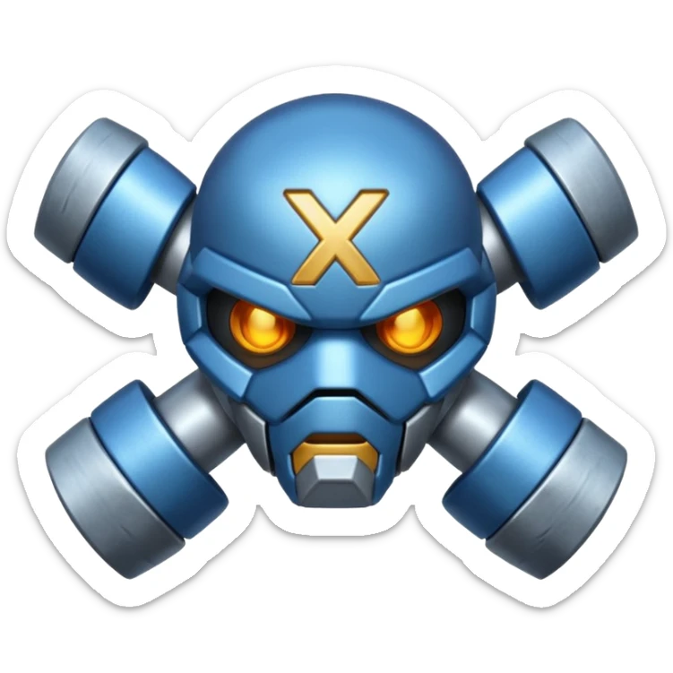 Haz un emoji del Pokémon metagross, hazlo parecido a la imagen sticker