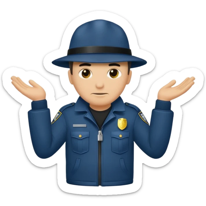 Peux tu me faire un policier gangster avec une cagoule qui fait des doigts d’honneur  sticker