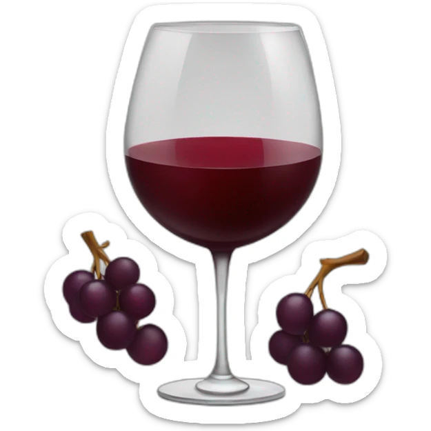 Red wine sticker