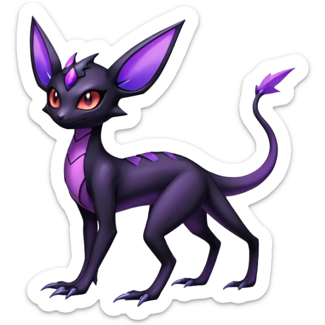 Shiny Salandit-Noivern-Umbreon-Noibat-Espeon-Hybrid (Full body) sticker