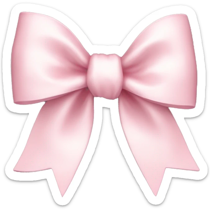pale pink bow sticker