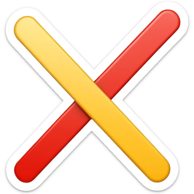 Similar to 🇮🇩 with yellow colour 50% and red colour 50% of 2 strip sticker