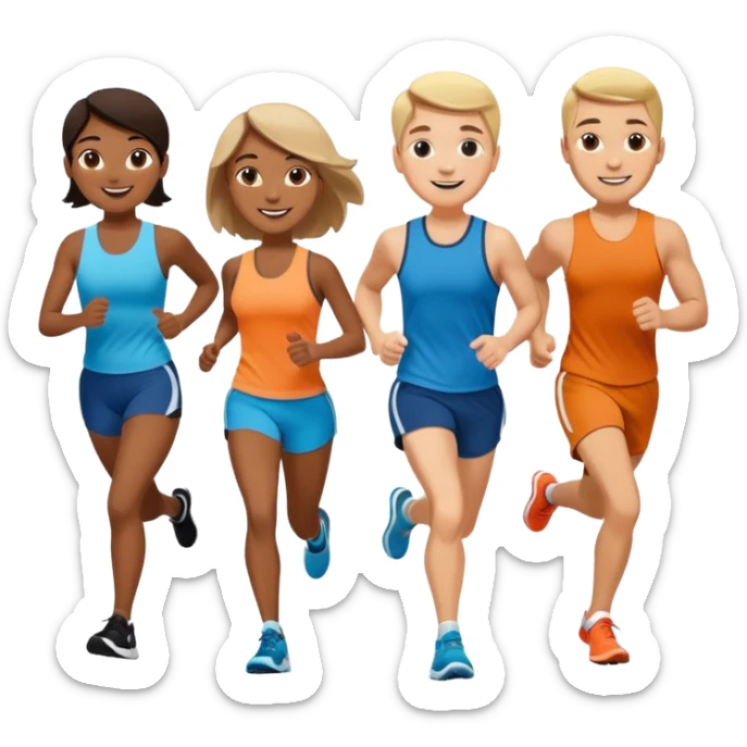 running at run club love fitness and social events sticker