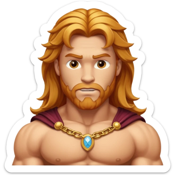 Hercules, God of Heroes from Gods and Goddesses with long reddish blonde hair, gold outfit sticker