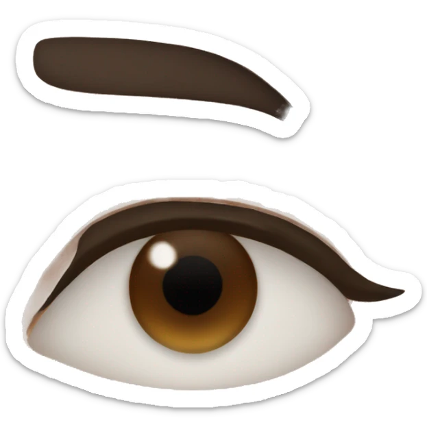 brown hair blue eye girl with black hair brown eye girl sticker