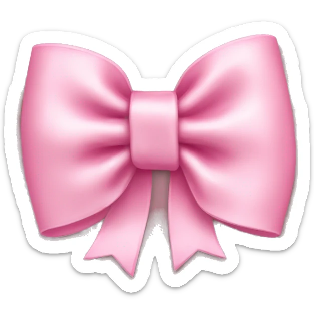 Baby pink bow sticker