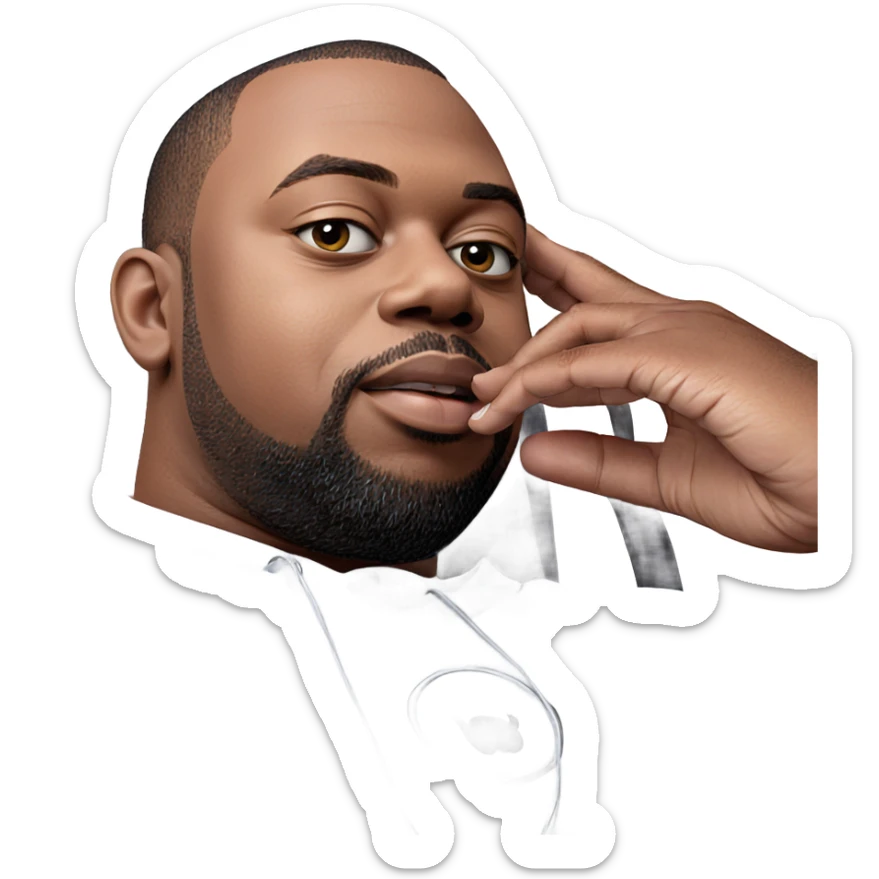 mature male with buzz cut sticker