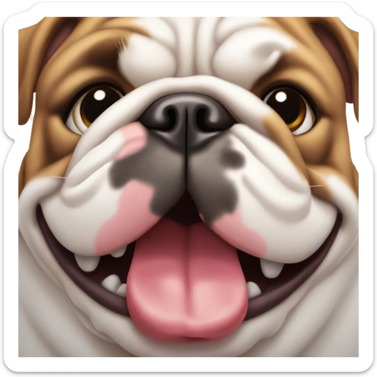 English bulldog smile sticker