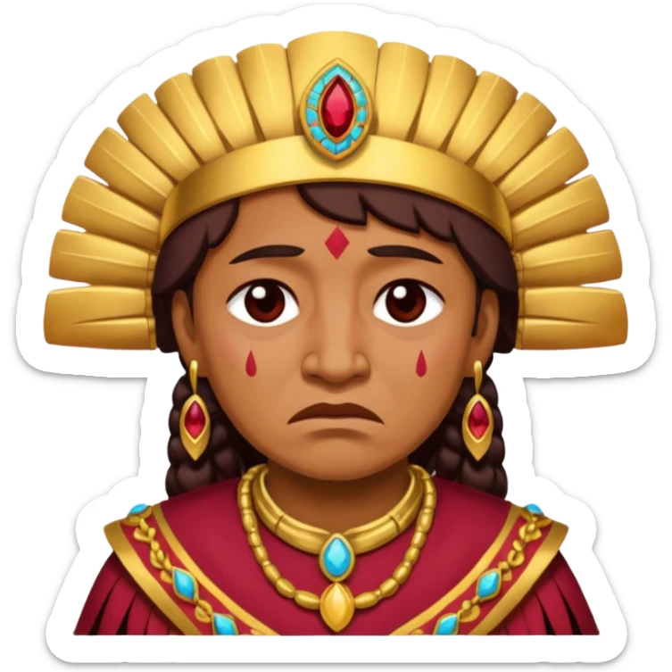 An fsu emoji with an fsu fan crying/depressed so a Seminole make it chief Osceola with Garnett and gold included sticker