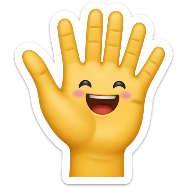 Devi creare un emoticon che sta per tirare uno schiaffo al contrario, cioè che colpisce con le nocche con la parte superiore della mano..e non con il palmo...ciò il verso opposto. sticker