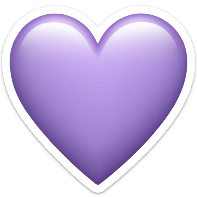 Light purple heart sticker