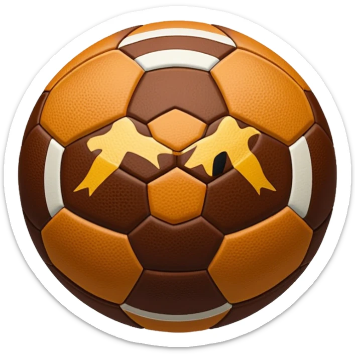 create an icon of a traditional football - it should be inspired by airbnb icons sticker