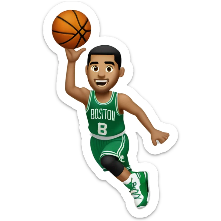 Jason Tatum from the Boston Celtics shooting a 3 point shot in basketball  sticker