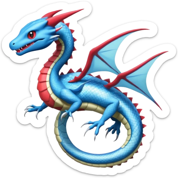 Salamence-Salandit-Gyarados-Dratini-Flygon-Dragonair-fusion-hybrid-creature  sticker