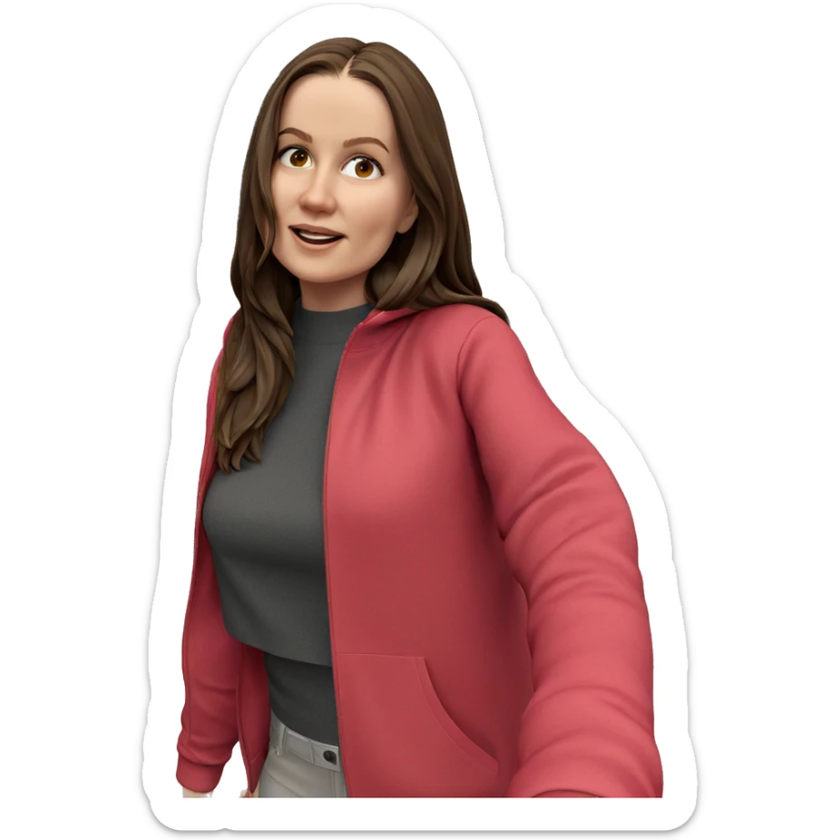 girl with brown hair outdoors sticker