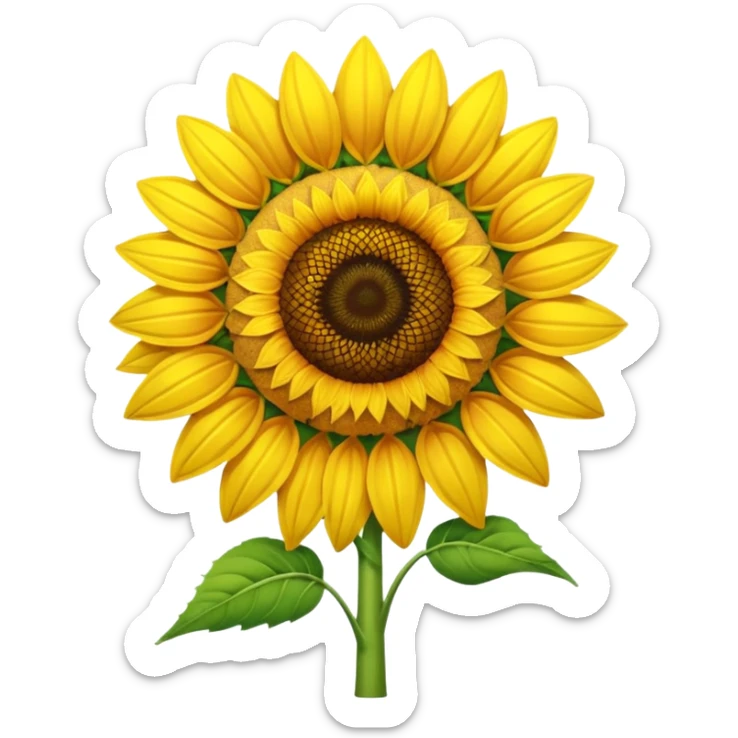 I give the picture name sunflower.   i want guess the two emoji  sunflower  sticker