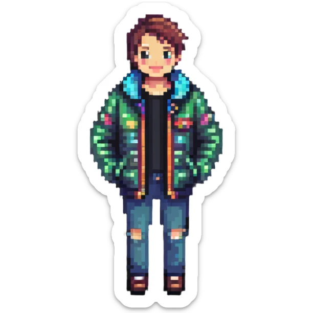 stylish jacket sticker