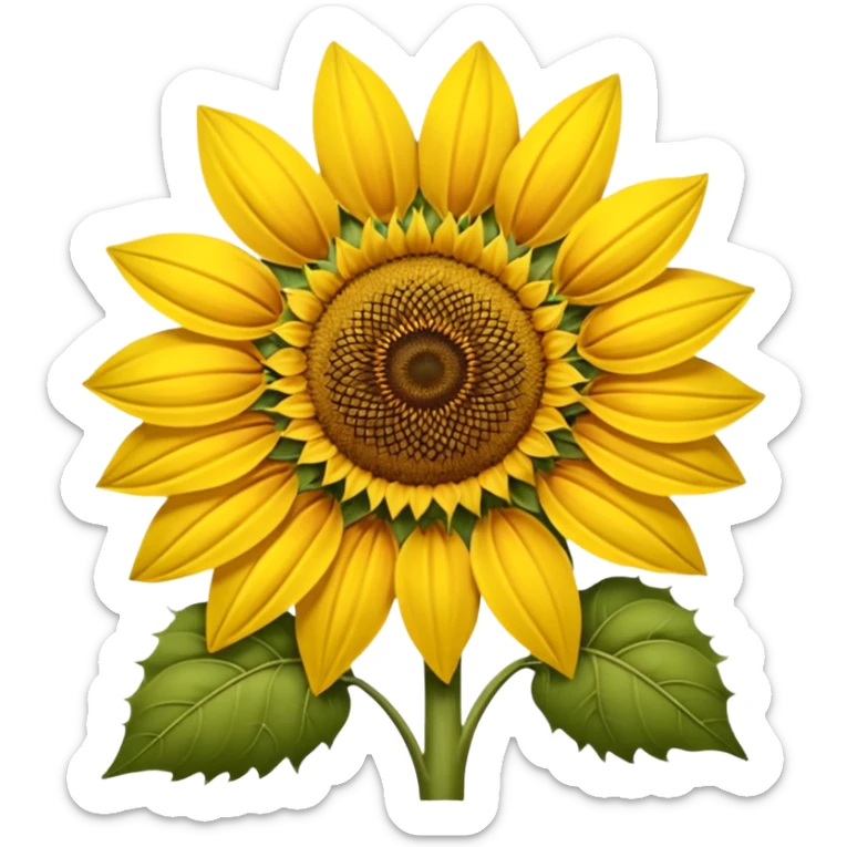 Noo, i want sunflower 🌻.  Just like this. With browner center. And without green sleaves. Much more browner center of the flower please
 sticker