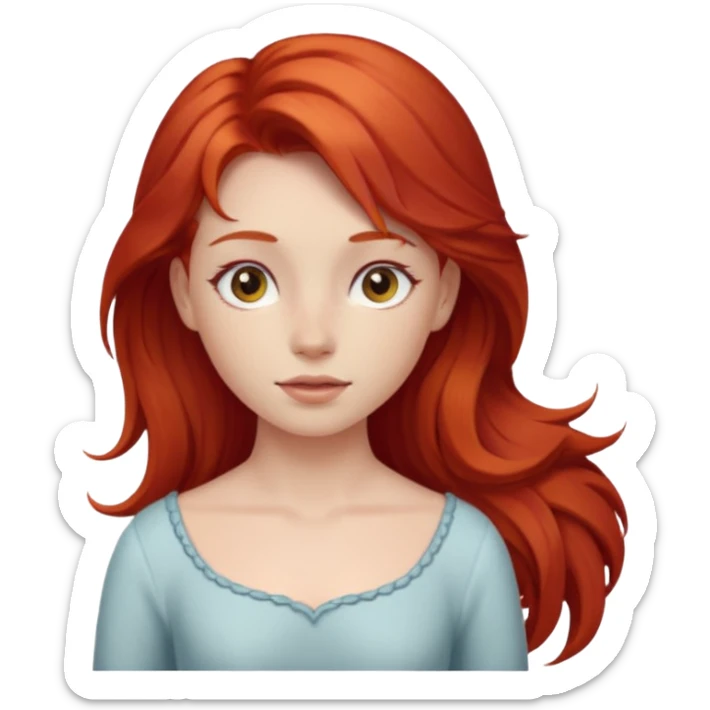 Girl with horse body and have red hair sticker