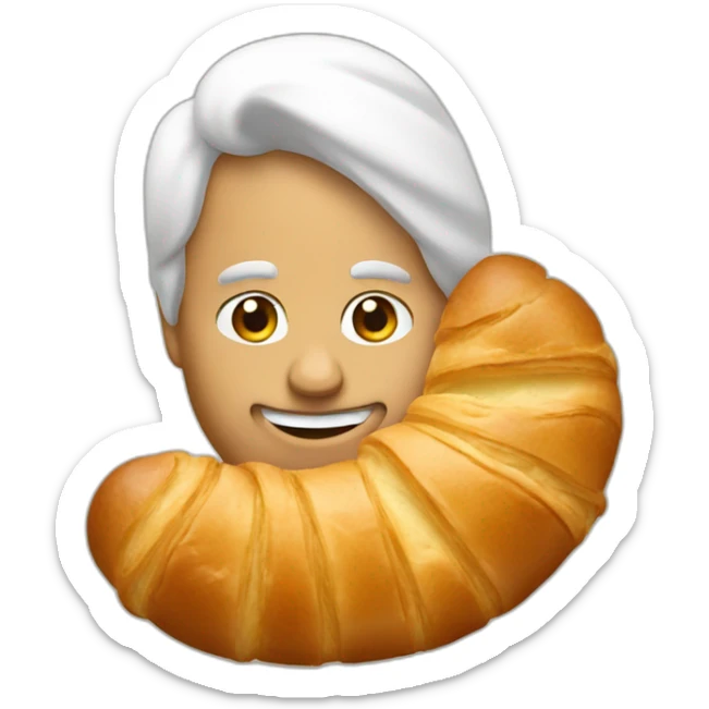Homme croissant sticker