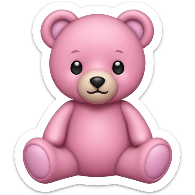 Teddy bear pink  sticker