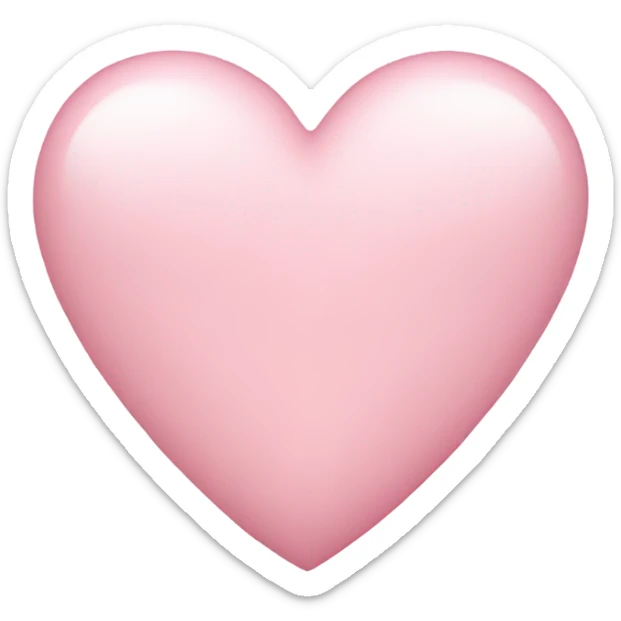Light pink heart sticker