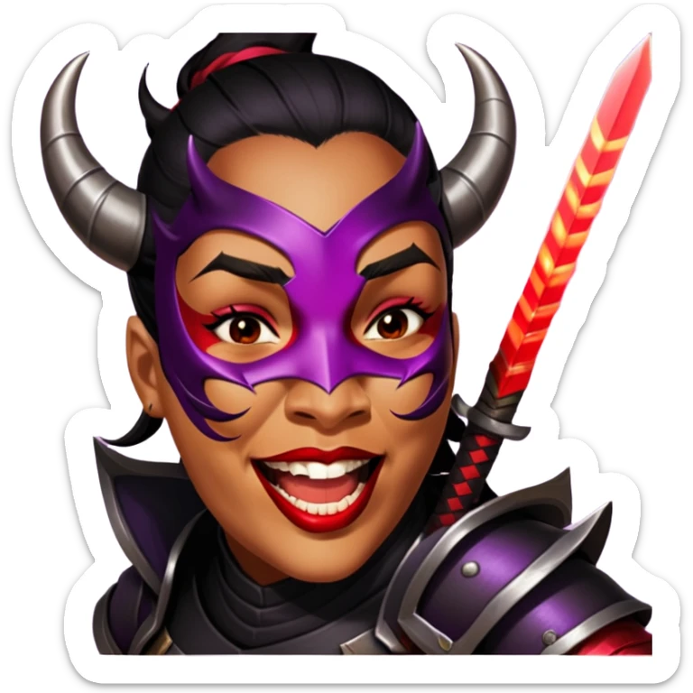 Demon-Horned Warrior sticker
