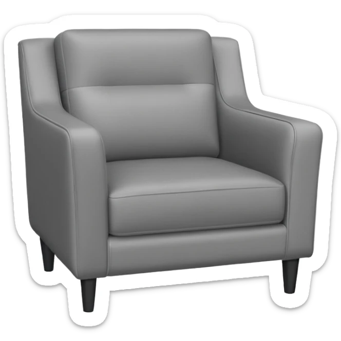 modern armchair in corner of hotel room (showing isometric corner of room) sticker