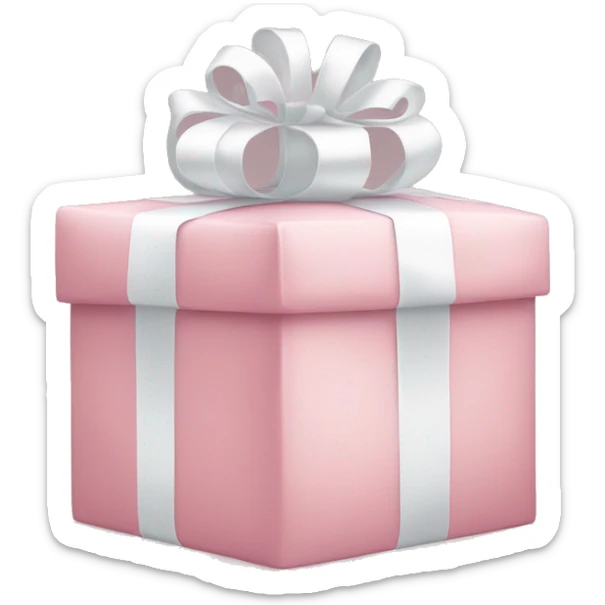 Light pink Christmas gifts under a white Christmas tree  sticker