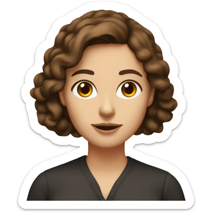 Art teacher, Woman, Artist, Painter, Teacher, Art, Brown Hair, Brown eyes sticker