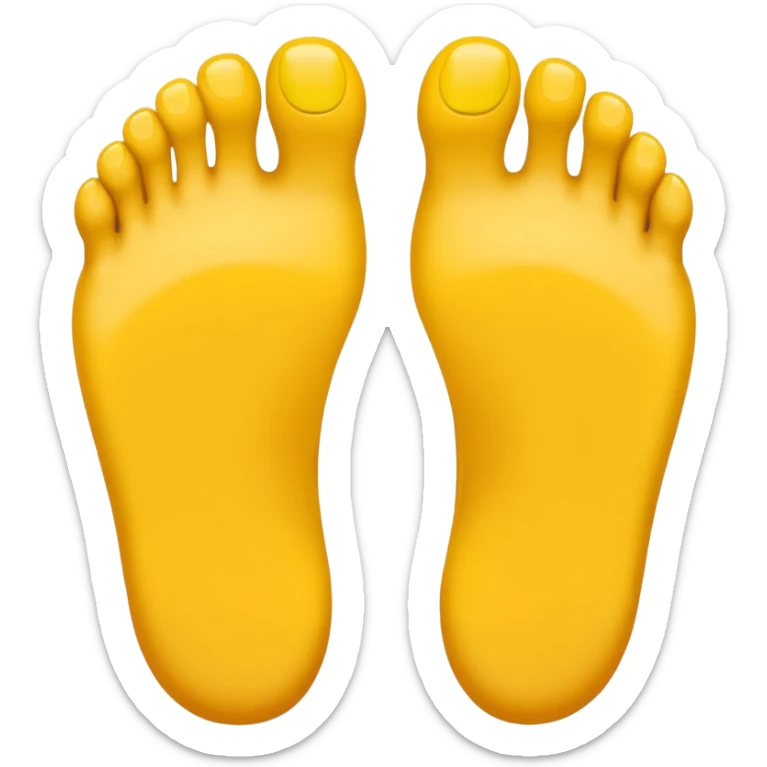 i want a pair of feet on the style of the yellow apple foot emoji sticker