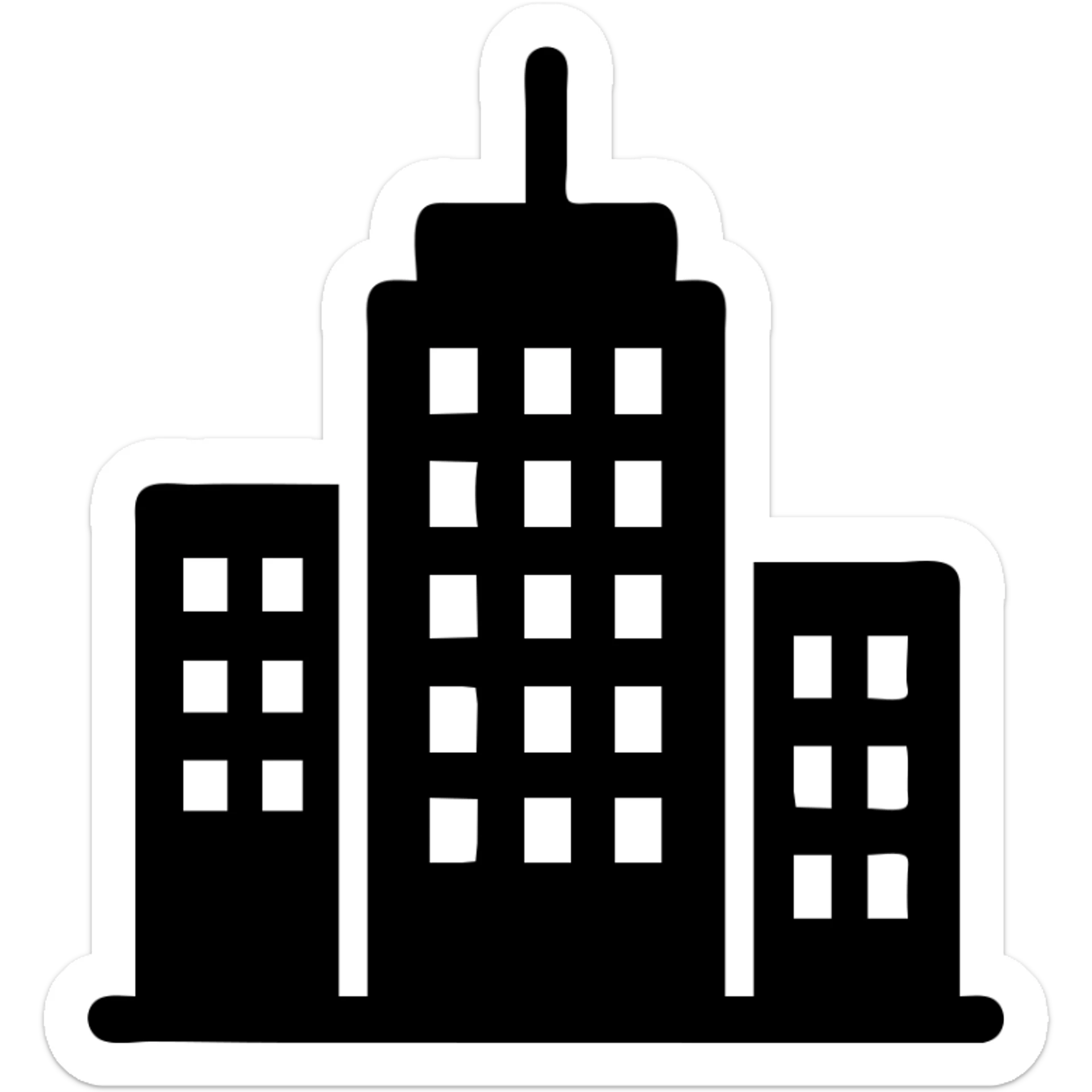 городская архитектура здания высотки sticker