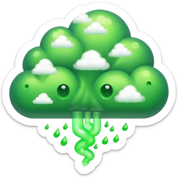 poisonous gas, isometric sticker