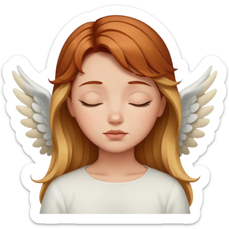 Sleepy angel with auburn hair the blonde balayage sticker