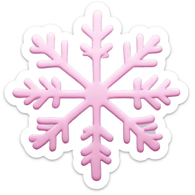 pastel pink snowflake  sticker