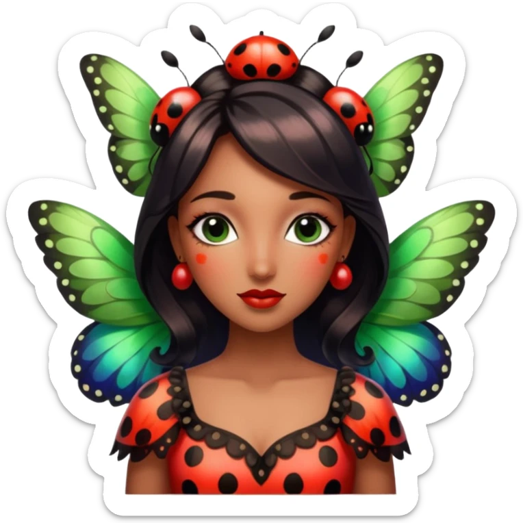 299 - Amor tan grande en las mariposas en el colibrí en la ladybug Se pueden observar y admirar la majestad con que fueron formados estos grandes polinizadores y la abeja sticker