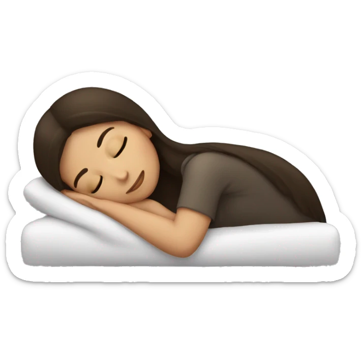 Brunette girl sleeping sticker