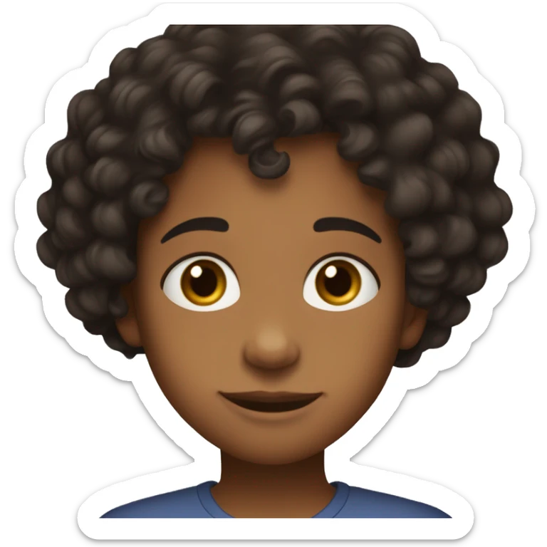 “Draw me with my 4-year-old son. I’m a Colombian woman with long wavy black hair and hazel eyes. My son, mixed French, Congolese, and Colombian, has slightly darker skin, curly hair on top, short sides, and black eyes.” sticker