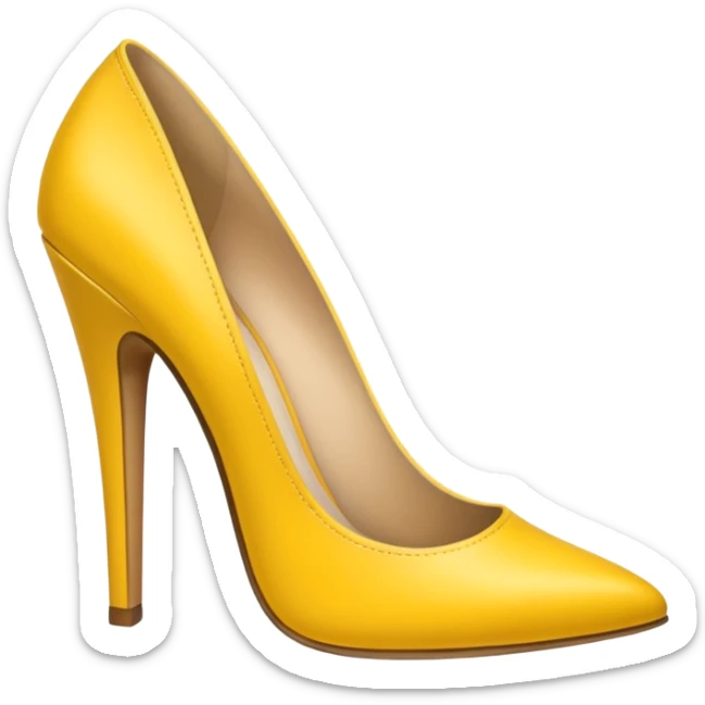 yellow woman shoe sticker