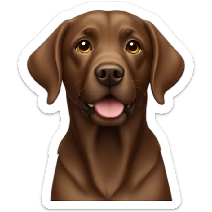 Brown labrador playing sticker