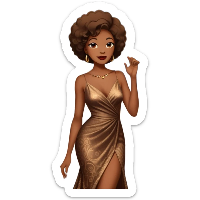 Black woman jazz singer performing outside a jazz club in Paris at night, street lamps, Parisian architecture sticker