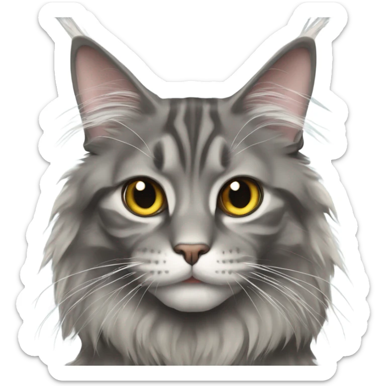 Maine coon grey sticker