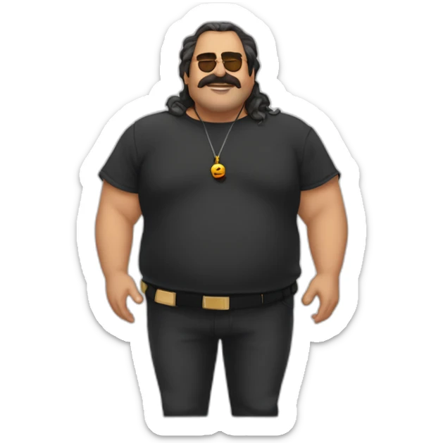 hombre-obesobarba-negrasonriendopelo-negrocamisetagrupo-musical-rush sticker