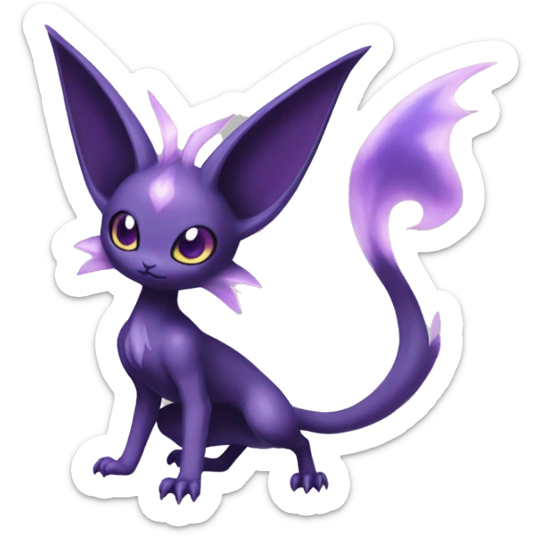 Shiny Dark Noibat-Delcatty-Espeon-fusion-hybrid full body sticker