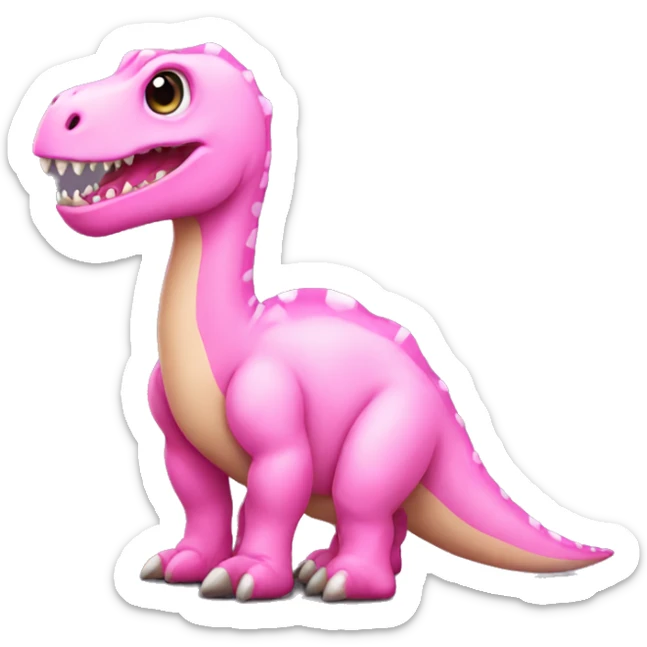 Pink dinosaur  sticker
