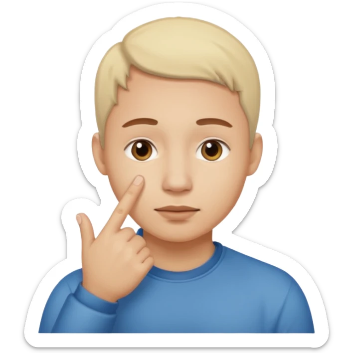 gesto de meter la nariz por los dedos mientras los dedos hacen un círculo. Así: 👌🏻 sticker