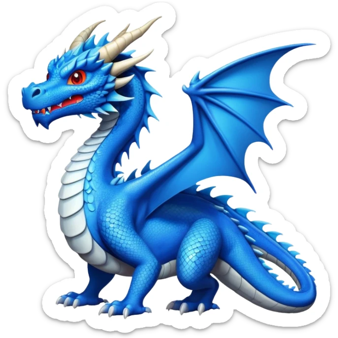 Dragón azul sticker