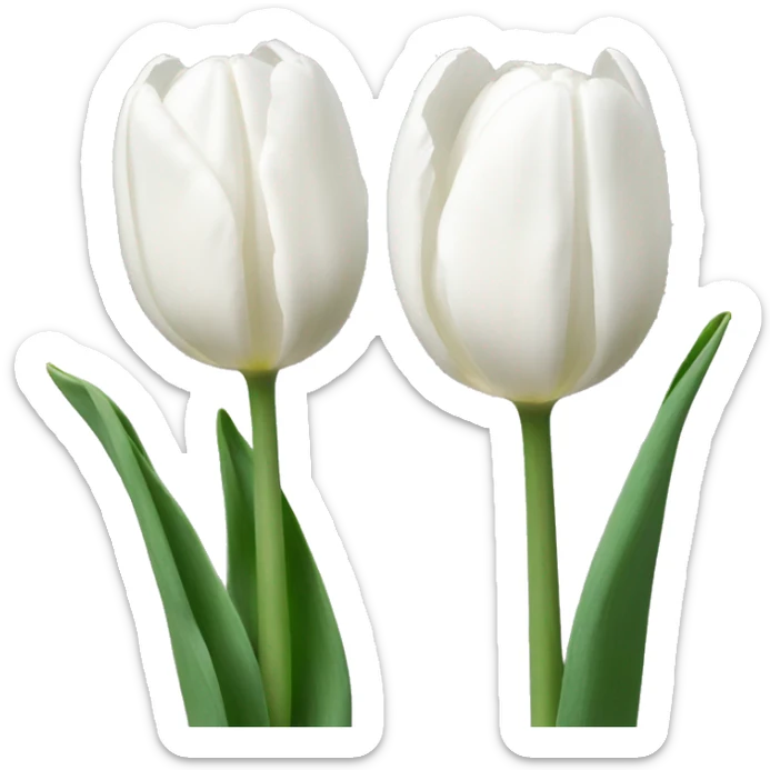 white tulips sticker