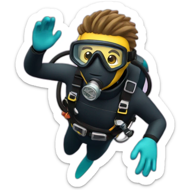 scuba diving sticker