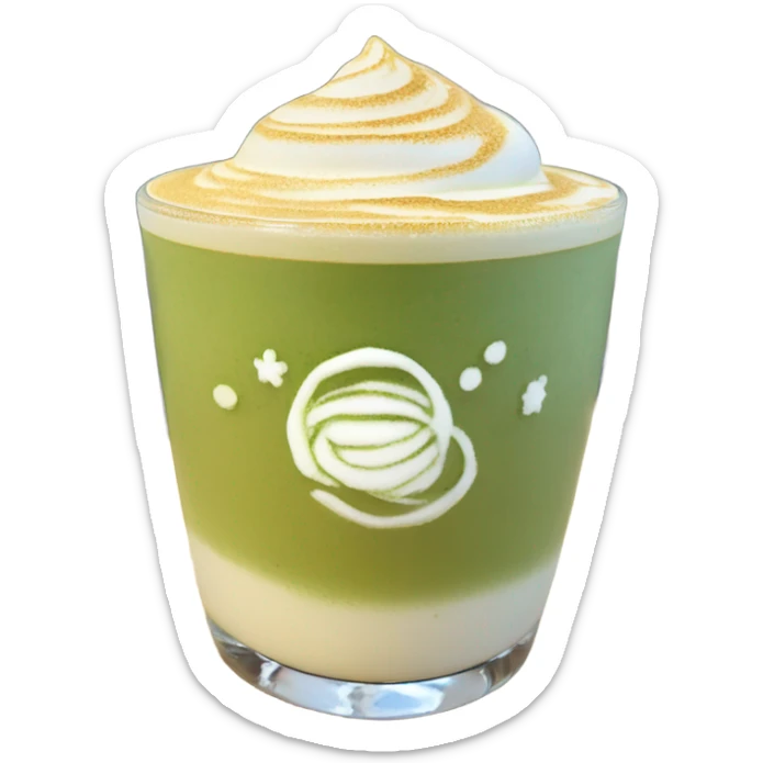 Matcha latte sticker